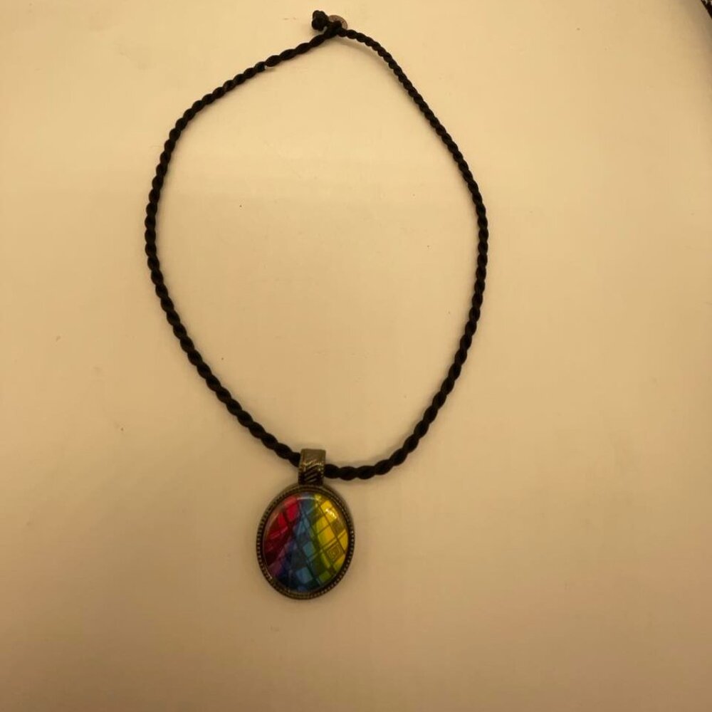 EUC Magnabilities Pendant Necklace on Black Braided Cord